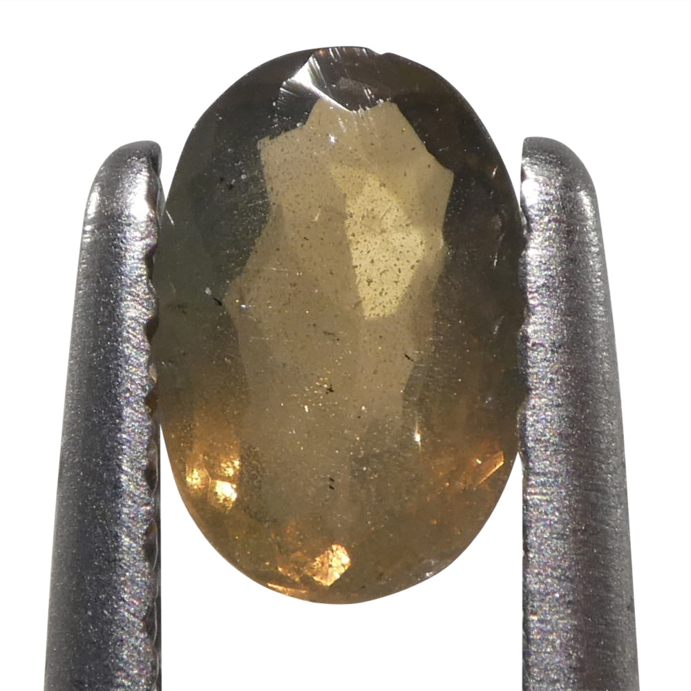 0.72ct Oval Yellowish Green to Yellowish Brown Alexandrite from Sri Lanka, Unheated - Skyjems Wholesale Gemstones