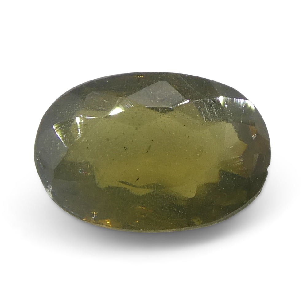 0.72ct Oval Yellowish Green to Yellowish Brown Alexandrite from Sri Lanka, Unheated - Skyjems Wholesale Gemstones