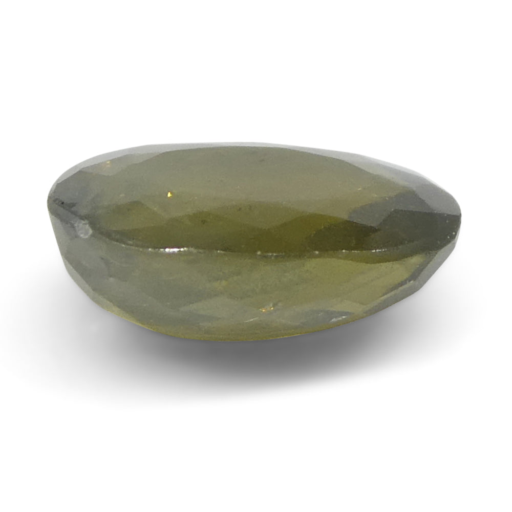 0.72ct Oval Yellowish Green to Yellowish Brown Alexandrite from Sri Lanka, Unheated - Skyjems Wholesale Gemstones