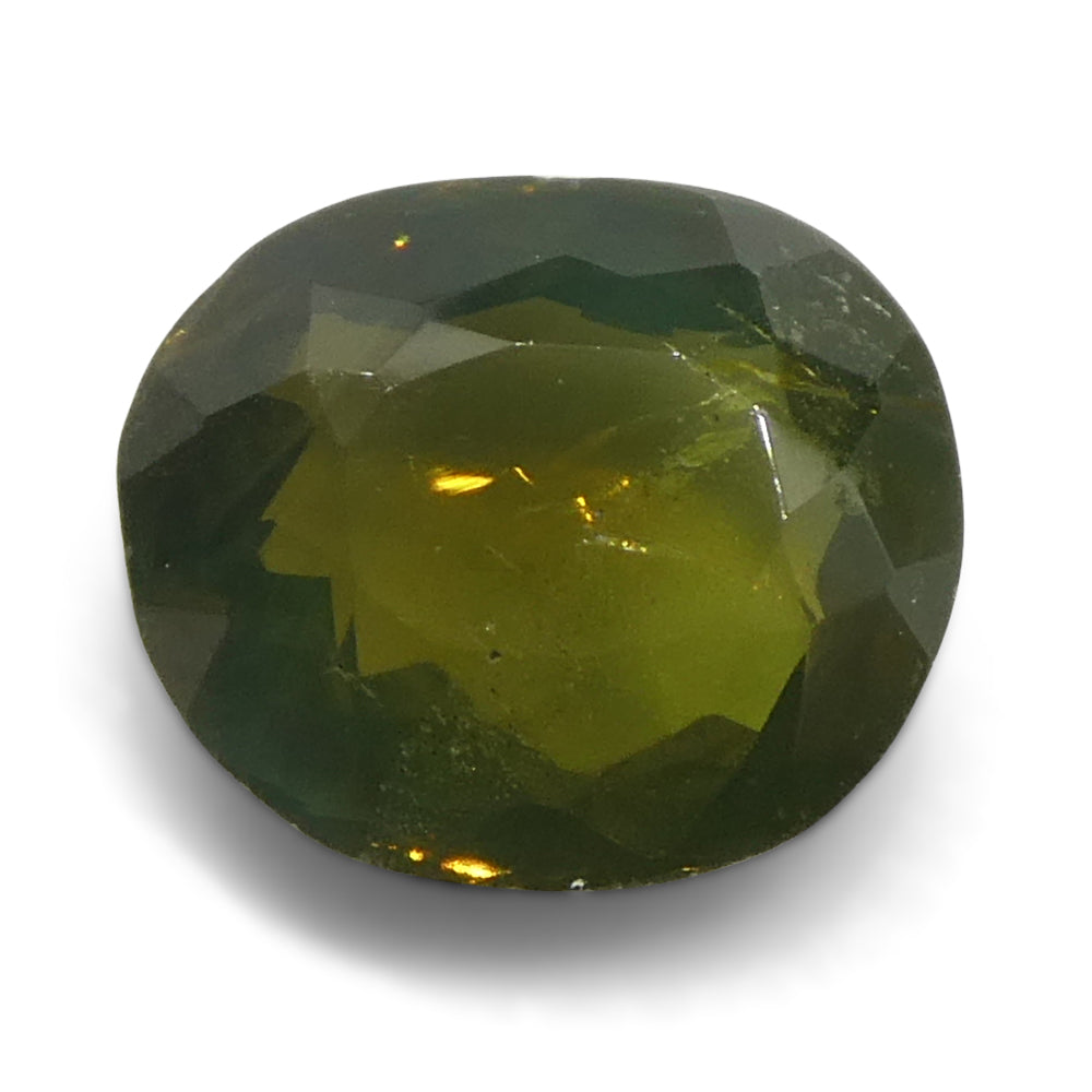 0.64ct Oval Yellowish Green to Yellowish Brown Alexandrite from Sri Lanka, Unheated - Skyjems Wholesale Gemstones