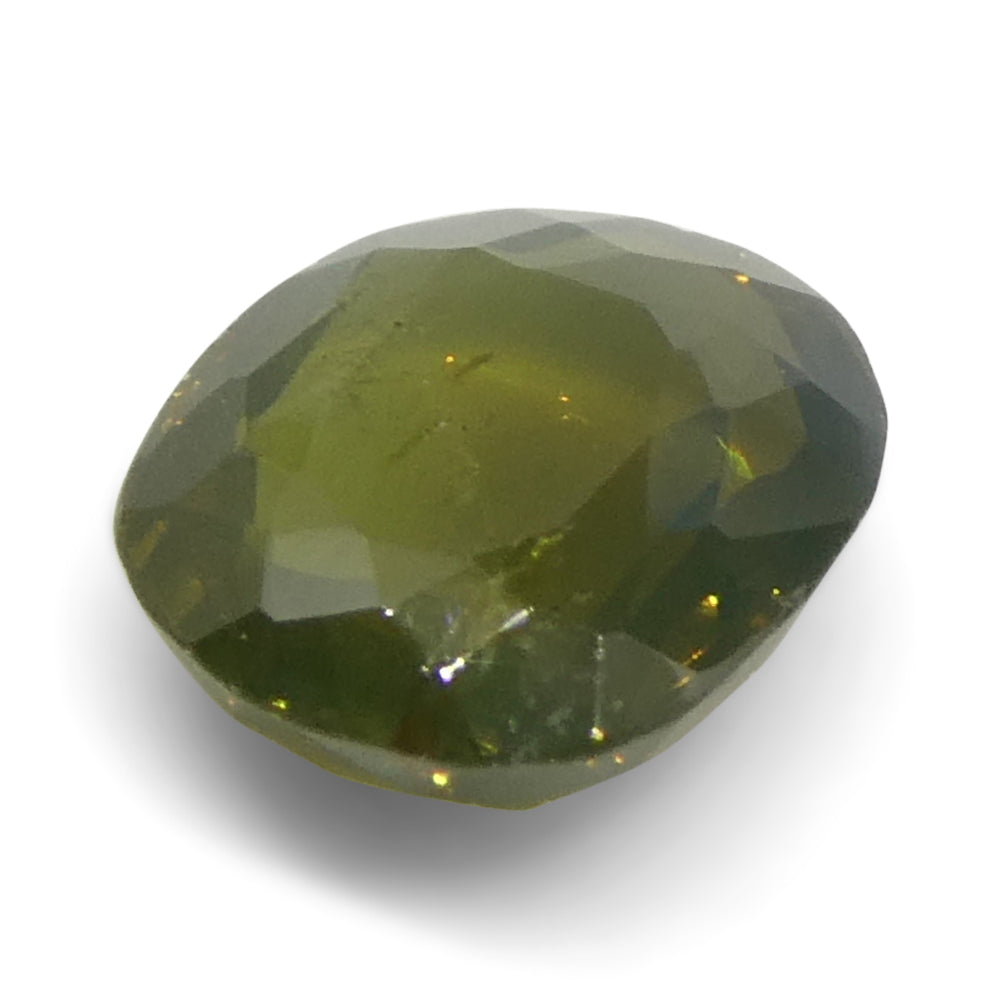 0.64ct Oval Yellowish Green to Yellowish Brown Alexandrite from Sri Lanka, Unheated - Skyjems Wholesale Gemstones