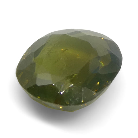 0.64ct Oval Yellowish Green to Yellowish Brown Alexandrite from Sri Lanka, Unheated