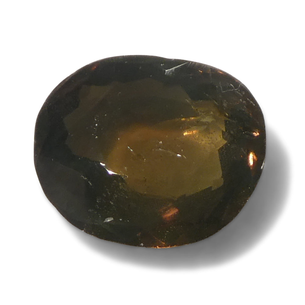 0.64ct Oval Yellowish Green to Yellowish Brown Alexandrite from Sri Lanka, Unheated - Skyjems Wholesale Gemstones