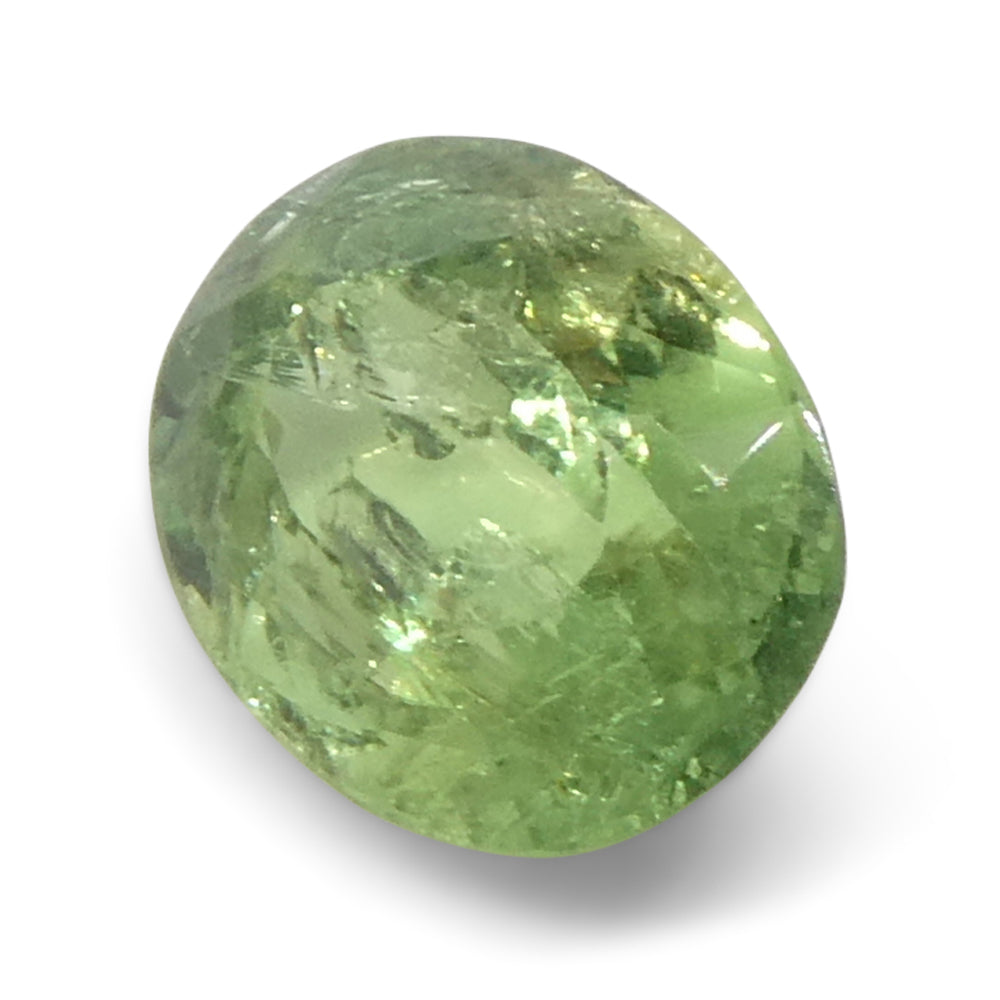 0.96ct Oval Yellowish Green to Greenish Yellow Alexandrite from Brazil, Unheated - Skyjems Wholesale Gemstones