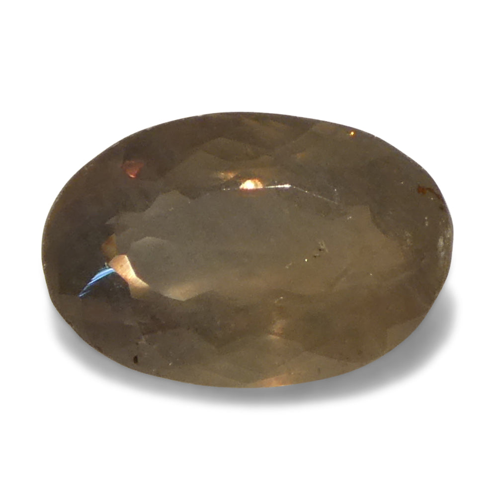 0.99ct Oval Yellowish Green to Yellowish Brown Alexandrite from Brazil, Unheated - Skyjems Wholesale Gemstones