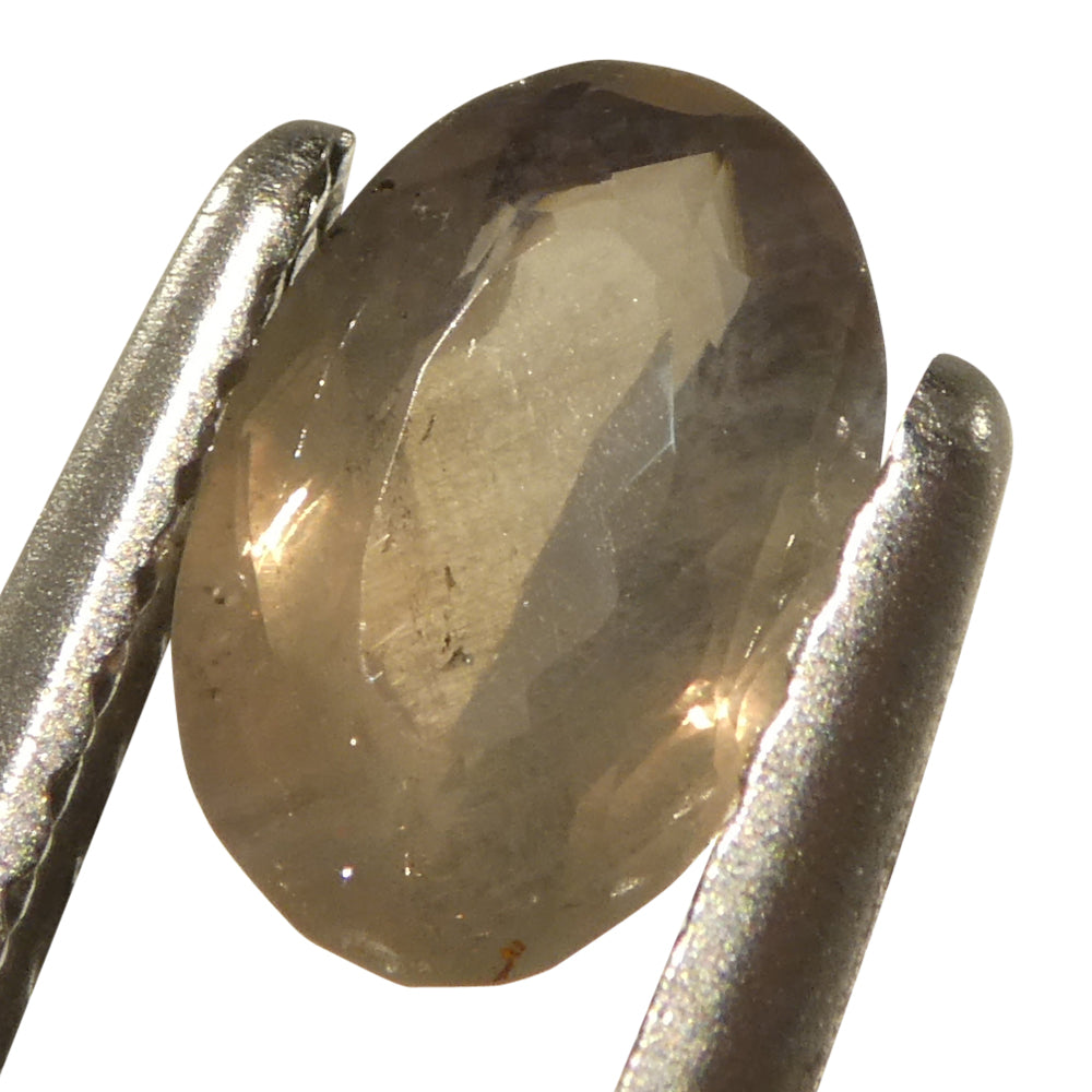 0.99ct Oval Yellowish Green to Yellowish Brown Alexandrite from Brazil, Unheated - Skyjems Wholesale Gemstones