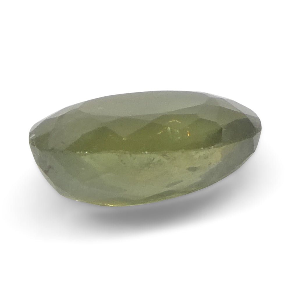 0.99ct Oval Yellowish Green to Yellowish Brown Alexandrite from Brazil, Unheated - Skyjems Wholesale Gemstones