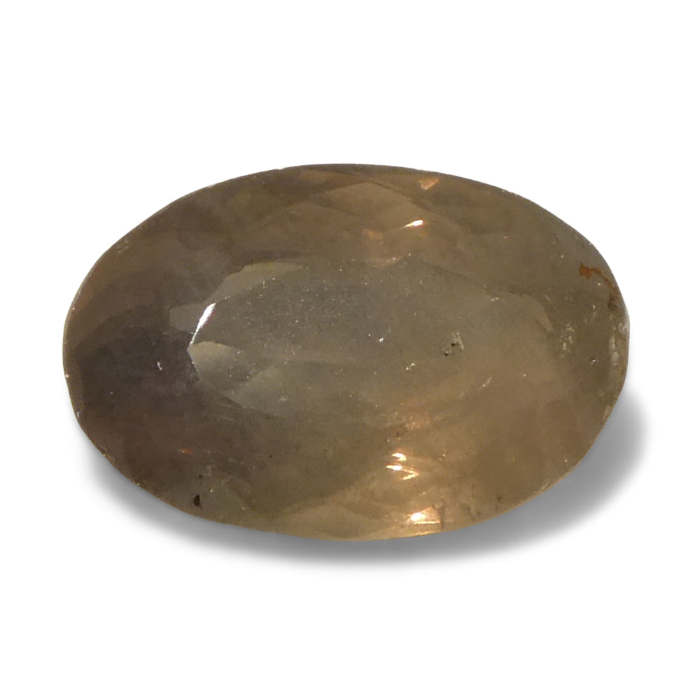 0.99ct Oval Yellowish Green to Yellowish Brown Alexandrite from Brazil, Unheated - Skyjems Wholesale Gemstones