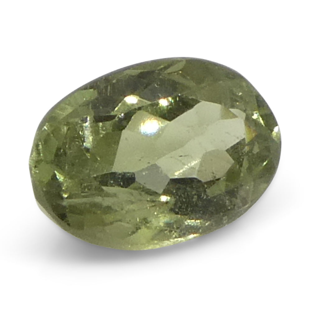 0.47ct Oval Yellowish Green to Greyish Purple Alexandrite from Brazil, Unheated - Skyjems Wholesale Gemstones