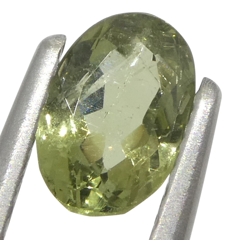 0.47ct Oval Yellowish Green to Greyish Purple Alexandrite from Brazil, Unheated - Skyjems Wholesale Gemstones