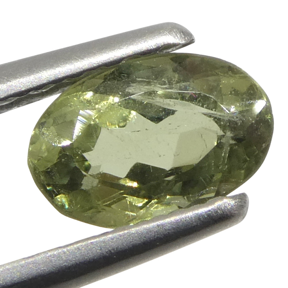 0.47ct Oval Yellowish Green to Greyish Purple Alexandrite from Brazil, Unheated - Skyjems Wholesale Gemstones