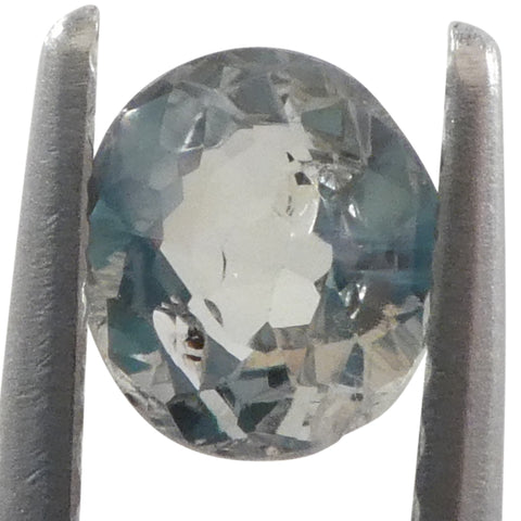 0.47ct Oval Yellowish Green to Greyish Purple Alexandrite from Brazil, Unheated