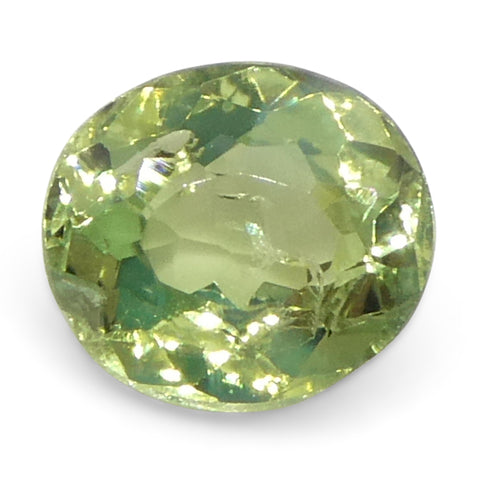 0.47ct Oval Yellowish Green to Greyish Purple Alexandrite from Brazil, Unheated