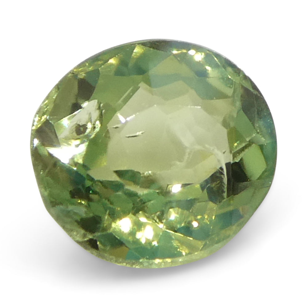 0.47ct Oval Yellowish Green to Greyish Purple Alexandrite from Brazil, Unheated - Skyjems Wholesale Gemstones