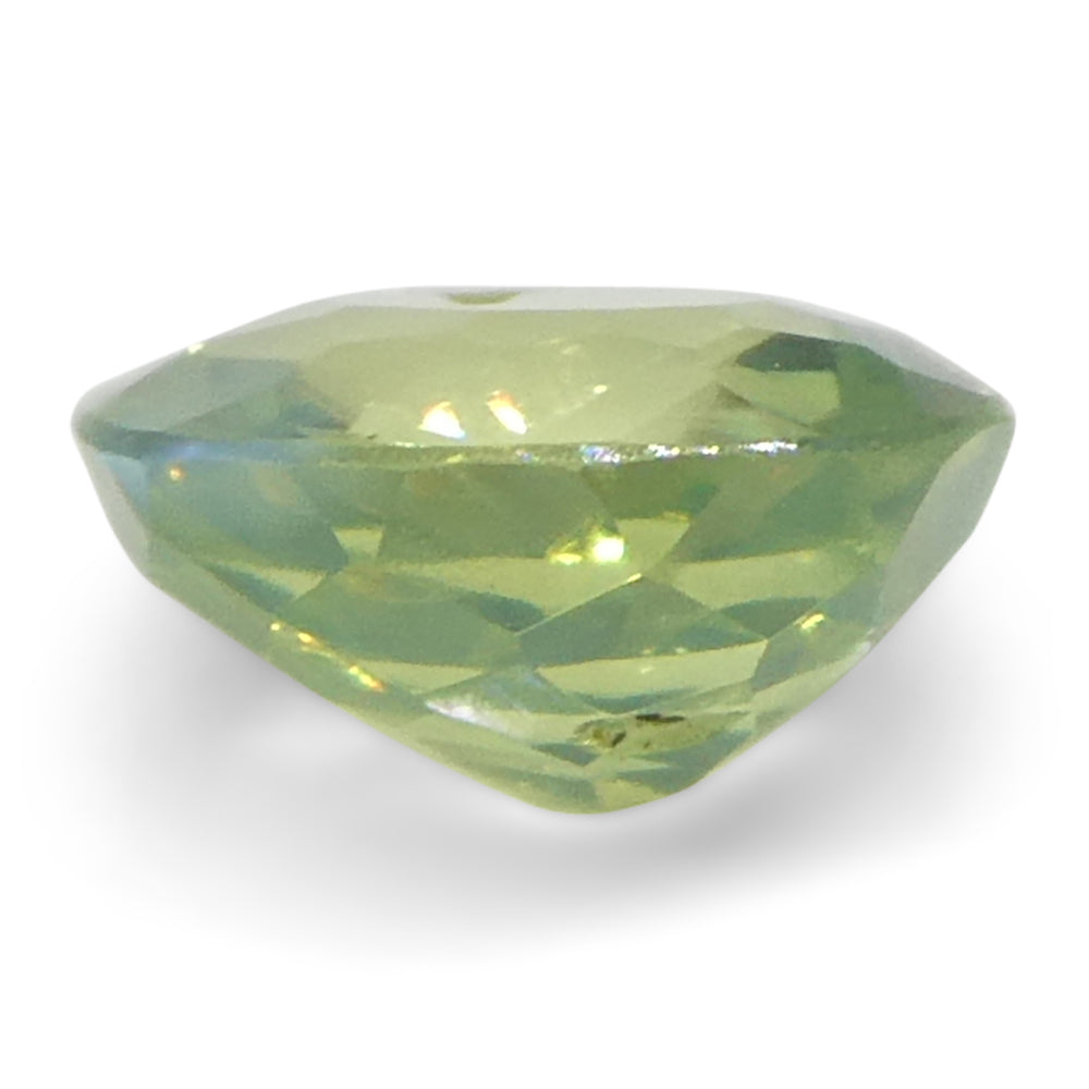 0.47ct Oval Yellowish Green to Greyish Purple Alexandrite from Brazil, Unheated - Skyjems Wholesale Gemstones