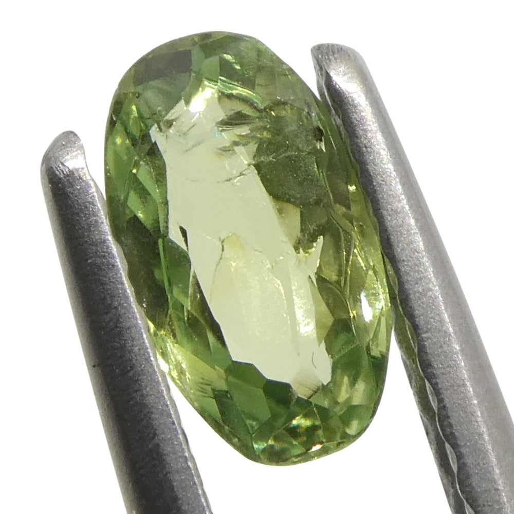 0.44ct Oval Yellowish Green to Greyish Purple Alexandrite from Brazil, Unheated - Skyjems Wholesale Gemstones