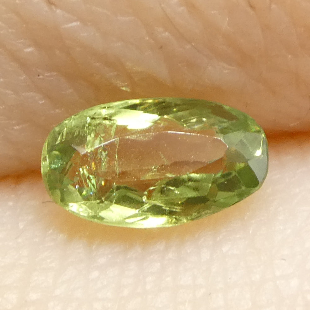 0.44ct Oval Yellowish Green to Greyish Purple Alexandrite from Brazil, Unheated - Skyjems Wholesale Gemstones