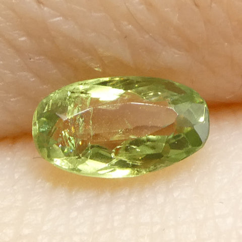 0.44ct Oval Yellowish Green to Greyish Purple Alexandrite from Brazil, Unheated