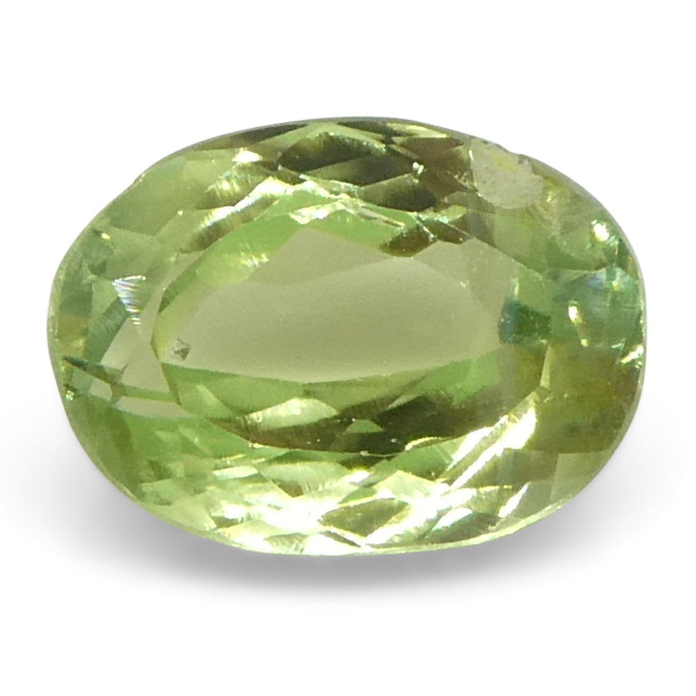 0.6ct Oval Yellowish Green to Greyish Purple Alexandrite from Brazil, Unheated - Skyjems Wholesale Gemstones