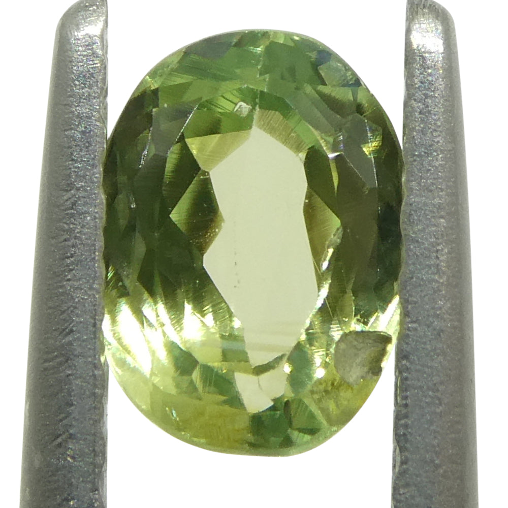 0.6ct Oval Yellowish Green to Greyish Purple Alexandrite from Brazil, Unheated - Skyjems Wholesale Gemstones