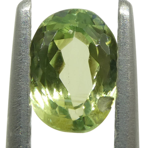 0.6ct Oval Yellowish Green to Greyish Purple Alexandrite from Brazil, Unheated