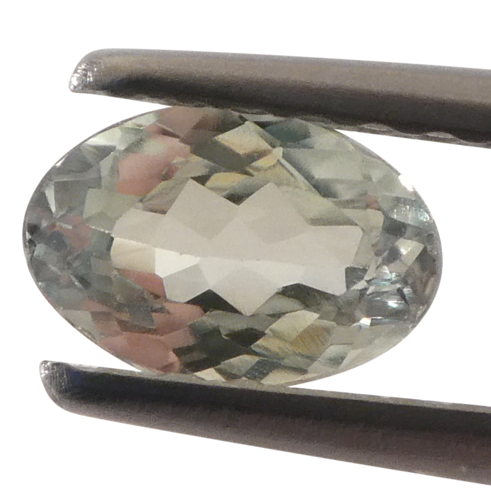 0.44ct Oval Yellowish Green to Greyish Purple Alexandrite from Brazil, Unheated - Skyjems Wholesale Gemstones