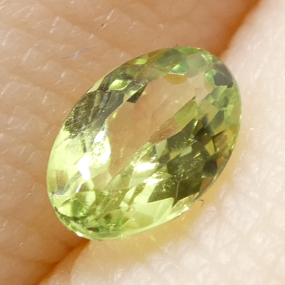 0.44ct Oval Yellowish Green to Greyish Purple Alexandrite from Brazil, Unheated - Skyjems Wholesale Gemstones