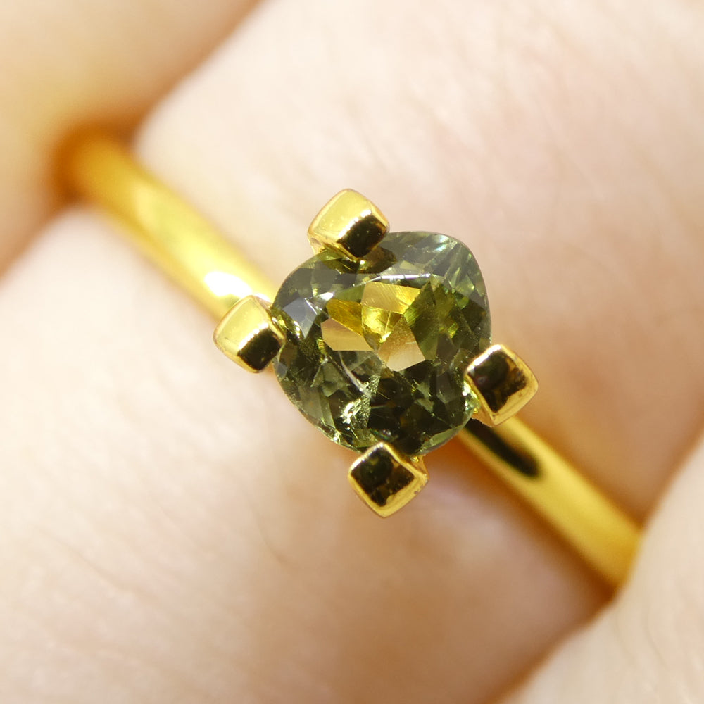 0.46ct Pear Yellowish Green to Greyish Purple Alexandrite from Brazil, Unheated - Skyjems Wholesale Gemstones