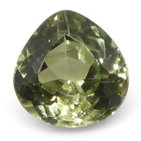 0.46ct Pear Yellowish Green to Greyish Purple Alexandrite from Brazil, Unheated