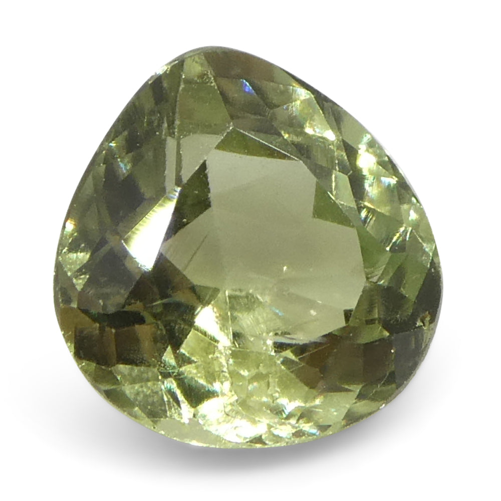 0.46ct Pear Yellowish Green to Greyish Purple Alexandrite from Brazil, Unheated - Skyjems Wholesale Gemstones