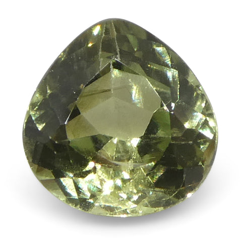 0.46ct Pear Yellowish Green to Greyish Purple Alexandrite from Brazil, Unheated