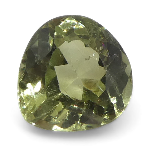 0.46ct Pear Yellowish Green to Greyish Purple Alexandrite from Brazil, Unheated