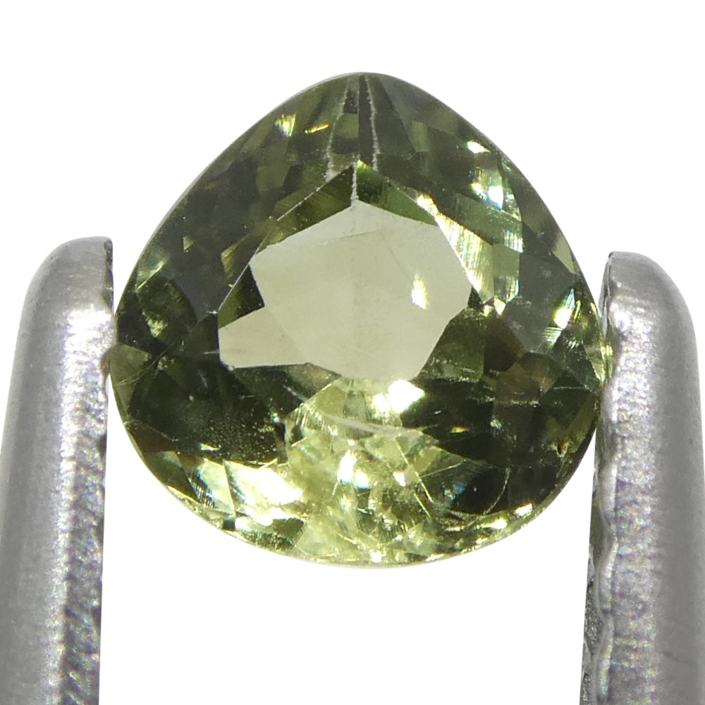 0.46ct Pear Yellowish Green to Greyish Purple Alexandrite from Brazil, Unheated - Skyjems Wholesale Gemstones