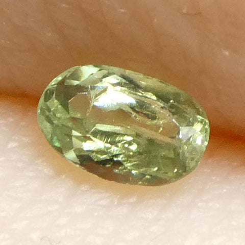 0.15ct Oval Yellowish Green to Greyish Purple Alexandrite from Brazil, Unheated