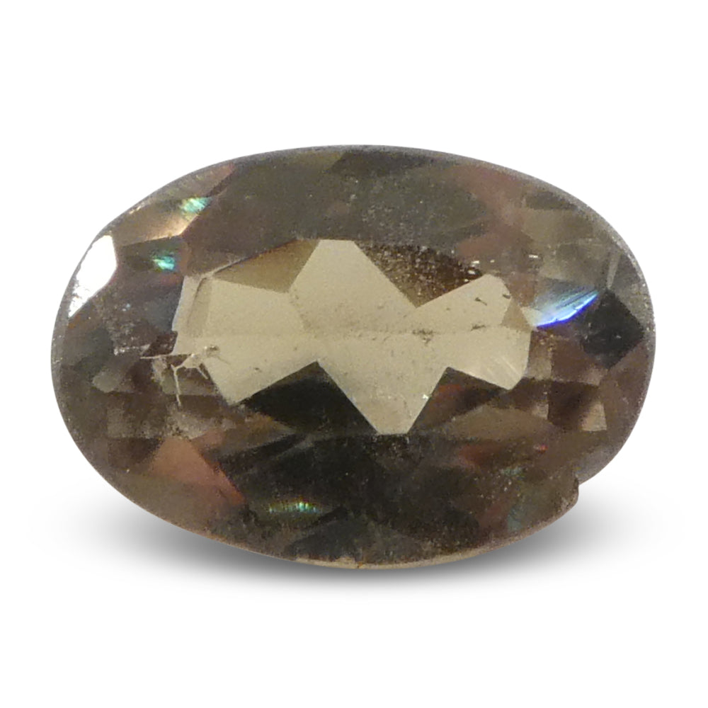 0.3ct Oval Yellow-Green to Yellowish Brown Alexandrite from Brazil, Unheated - Skyjems Wholesale Gemstones