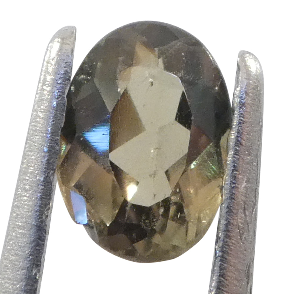 0.3ct Oval Yellow-Green to Yellowish Brown Alexandrite from Brazil, Unheated - Skyjems Wholesale Gemstones