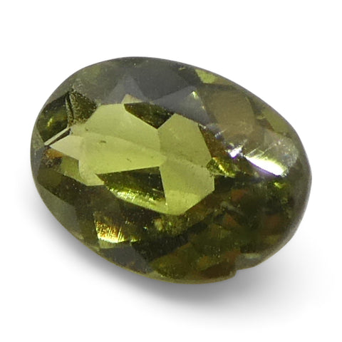 0.3ct Oval Yellow-Green to Yellowish Brown Alexandrite from Brazil, Unheated