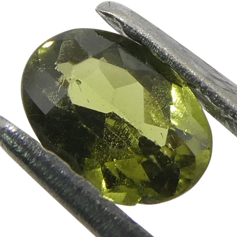 0.3ct Oval Yellow-Green to Yellowish Brown Alexandrite from Brazil, Unheated