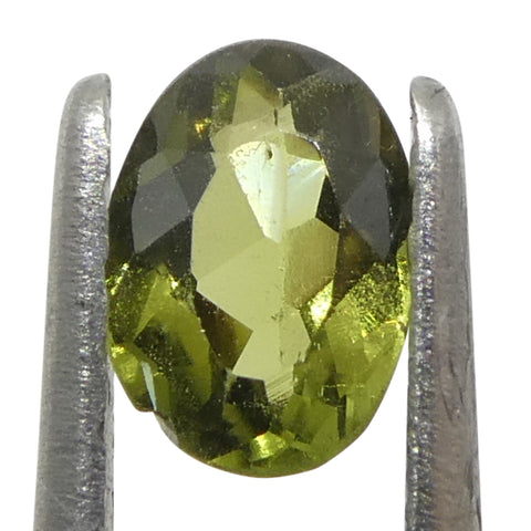 0.3ct Oval Yellow-Green to Yellowish Brown Alexandrite from Brazil, Unheated