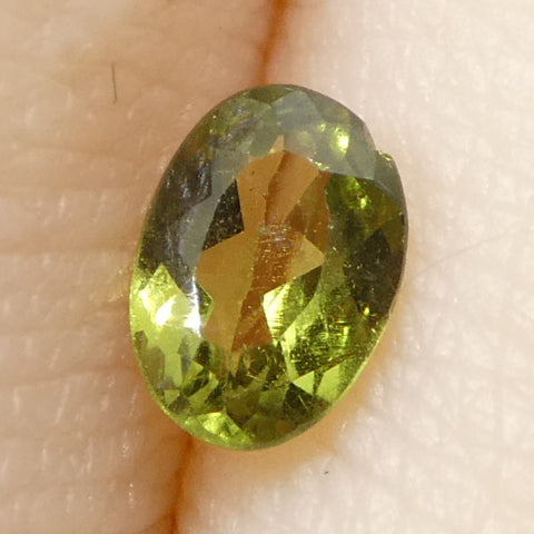 0.3ct Oval Yellow-Green to Yellowish Brown Alexandrite from Brazil, Unheated