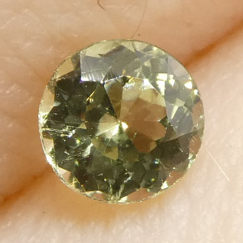 0.34ct Round Yellowish Green to Greyish Purple Alexandrite from Brazil, Unheated