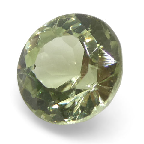 0.34ct Round Yellowish Green to Greyish Purple Alexandrite from Brazil, Unheated