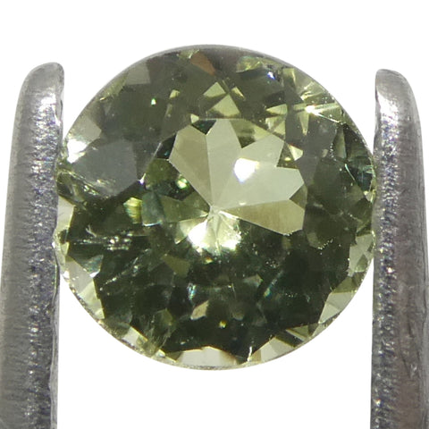 0.34ct Round Yellowish Green to Greyish Purple Alexandrite from Brazil, Unheated