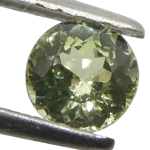 0.34ct Round Yellowish Green to Greyish Purple Alexandrite from Brazil, Unheated