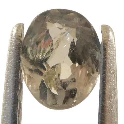 0.24ct Oval Yellowish Green to Yellowish Brown Alexandrite from Brazil, Unheated