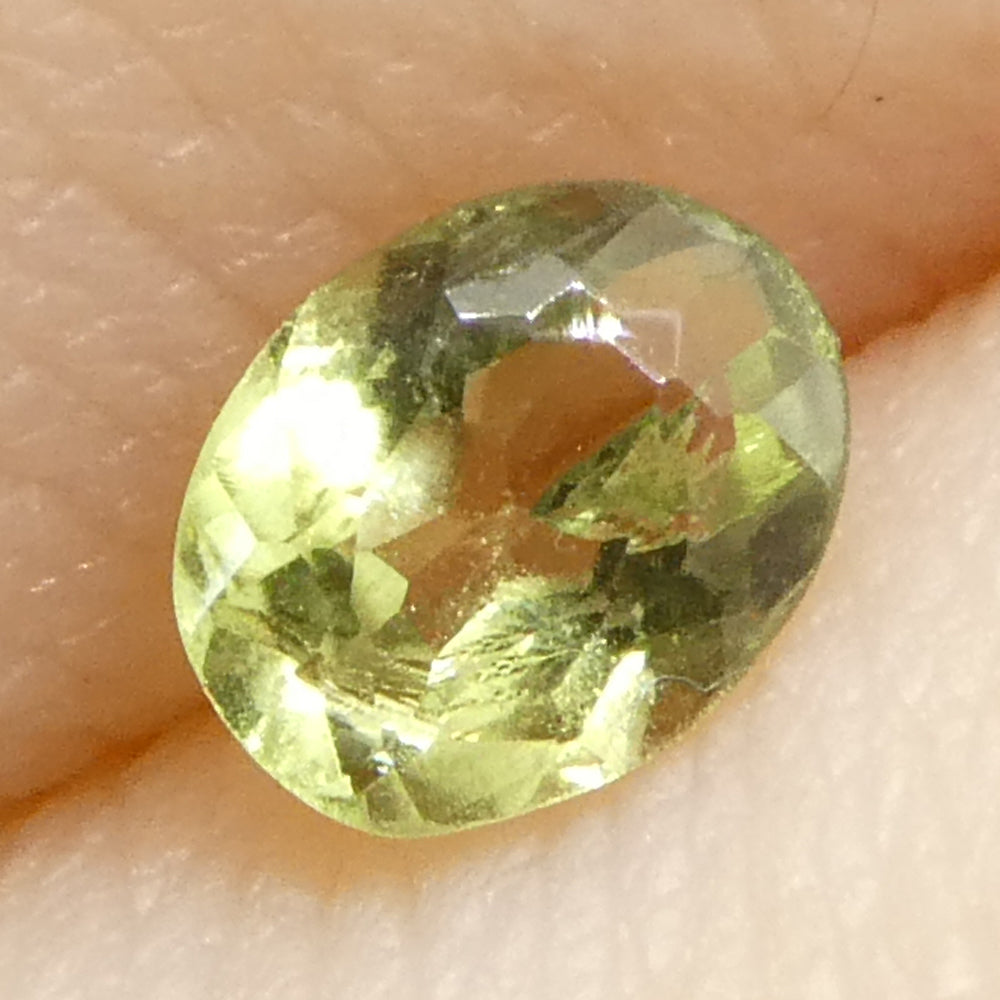 0.24ct Oval Yellowish Green to Yellowish Brown Alexandrite from Brazil, Unheated - Skyjems Wholesale Gemstones