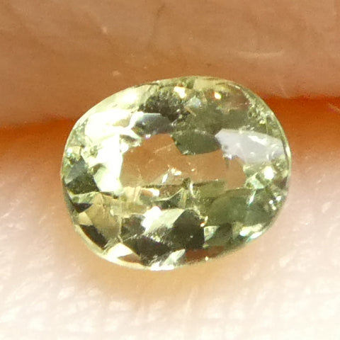 0.2ct Oval Yellowish Green to Greyish Purple Alexandrite from Brazil, Unheated