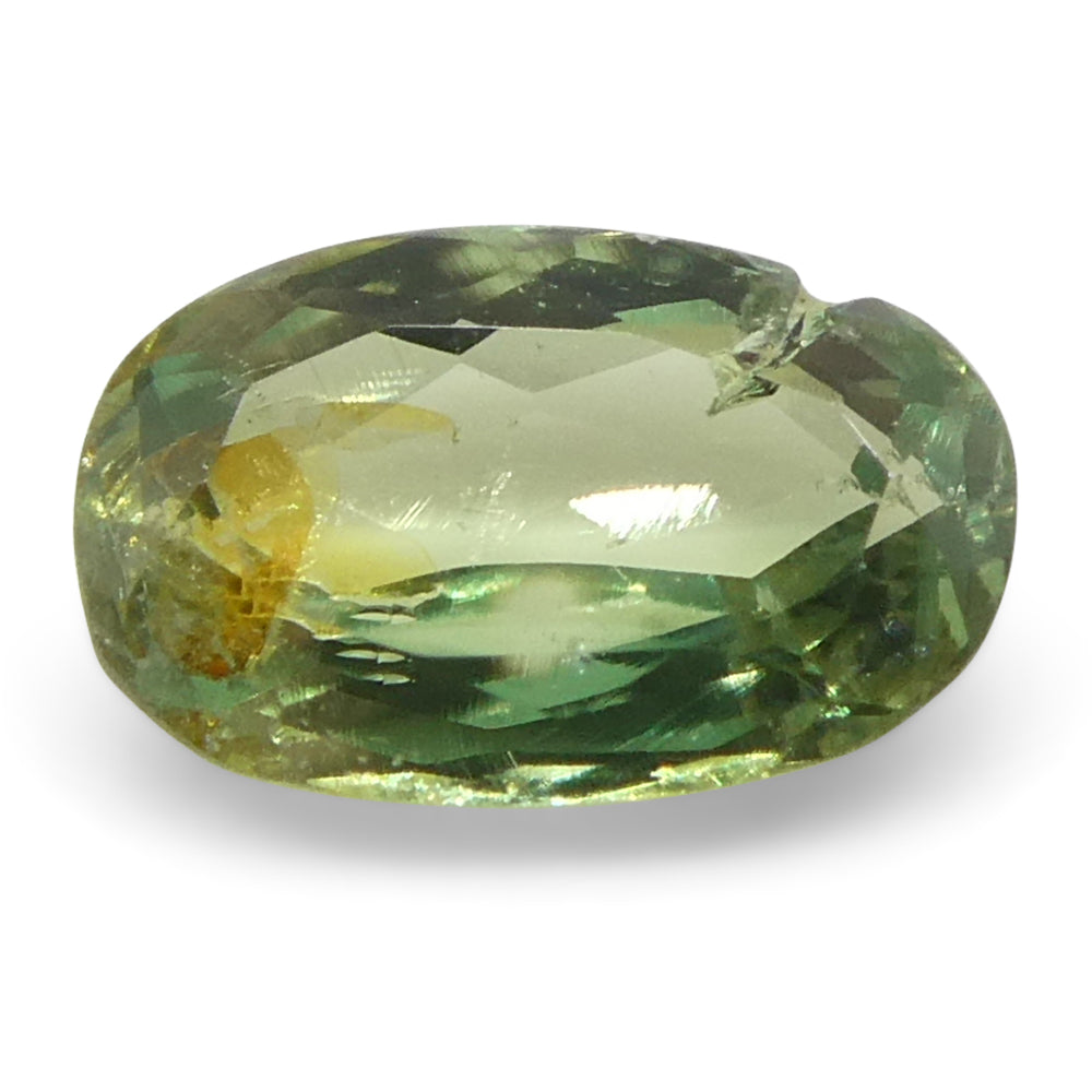 0.25ct Oval Yellowish Green to Greyish Purple Alexandrite from Brazil, Unheated - Skyjems Wholesale Gemstones