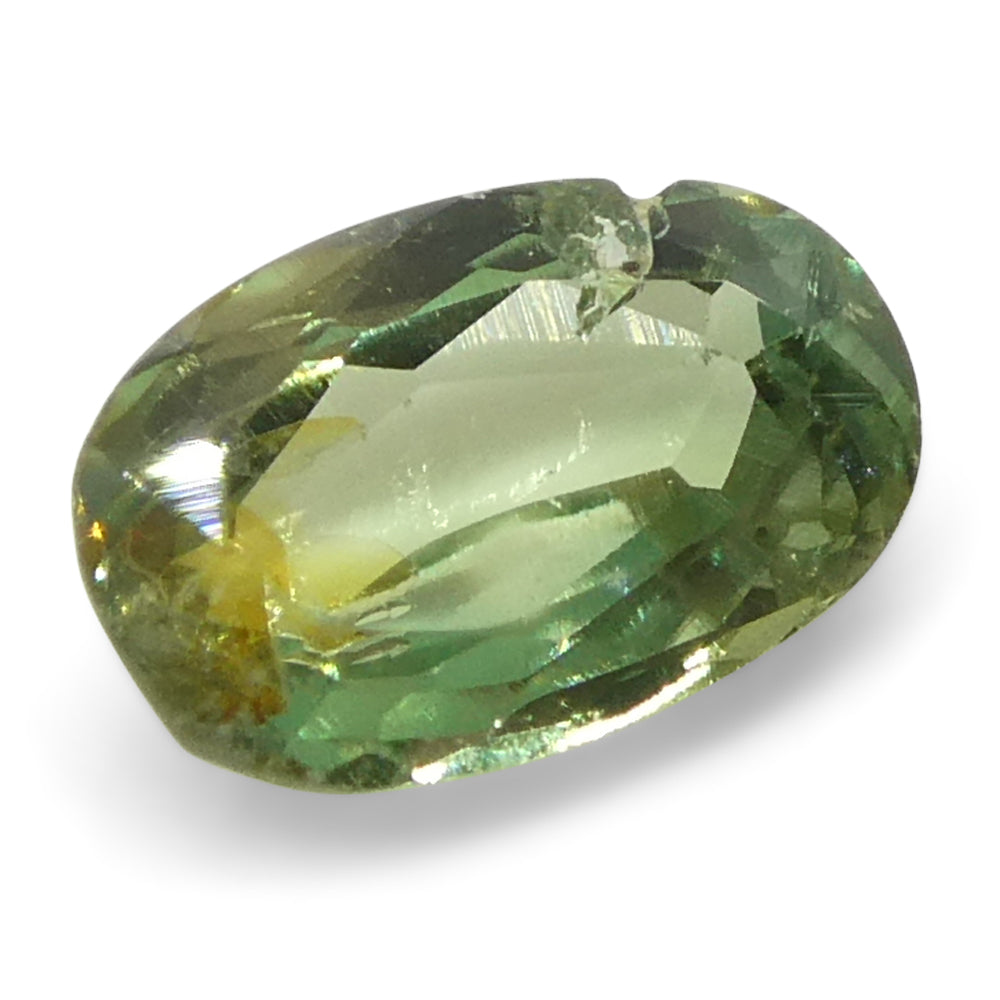 0.25ct Oval Yellowish Green to Greyish Purple Alexandrite from Brazil, Unheated - Skyjems Wholesale Gemstones