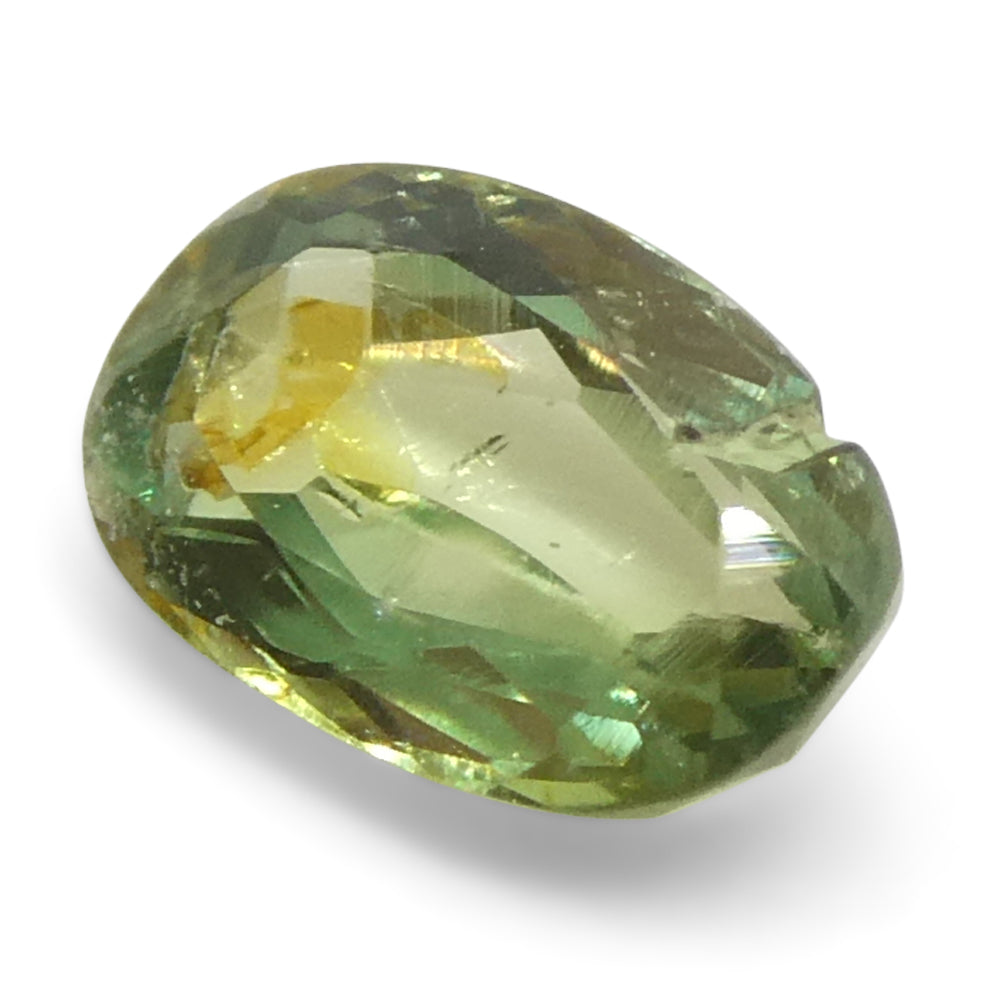 0.25ct Oval Yellowish Green to Greyish Purple Alexandrite from Brazil, Unheated - Skyjems Wholesale Gemstones